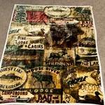 Regal Comfort Faux Fur Cashmere Fleece Large Plush Throw Blanket With Lodge Life. Fixed Price $50.00.