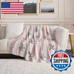 Juicy Couture Cabana Plush Pink Striped 90X90 Fuzzy Full/queen Bed Blanket -. Fixed Price $60.00.