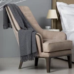 One Frette Kent Throw Blanket Anthracite Gray 100% Wool 51X 71 Italy New. Fixed Price $299.99.