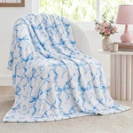 Blue Bow Throw Blanket Valentine's Day Galentines Gifts Preppy Co.... Fixed Price $26.77.