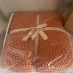 Longhui Bedding Cotton Cable Knit Throw Blanket Burnt Orange. Fixed Price $30.39.