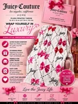 Juicy Couture Home Plush Printed Throw Blanket Pink Bows. Fixed Price $25.00.