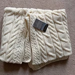 Nwt! Aran Woollen Mills Cable Throw Blanket, 100% Supersoft Merino Wool, Ireland. Fixed Price $119.99.