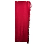 Rh Restoration Hardware Throw Blanket Red 100% Cashmere Fringe Luxury 52X70. Fixed Price $98.00.