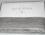 Sferra Ondate Gunmetal Queen Coverlet Sham Set Wavy Two Toned Textured Italy New. Fixed Price $295.00.