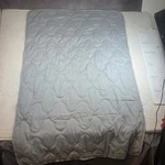 Healthful Slumber Quilted Blanket Light Blue Grey Ogee Pattern 56X39 Throw. Fixed Price $17.09.