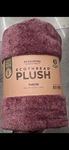 Berkshire Ecothread Plush Throw Blanket Windsor Wine 50X70IN Solid. Fixed Price $24.99.