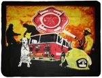 Fire Dept. Department Rescue Dog Truck Helmet 50X60 Polar Fleece Blanket Throw. Fixed Price $22.88.