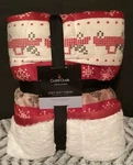 Cuddl Duds Cozy Soft Throw 50"X60" Reversable Quilted Christmas Trucks New Nwt. Fixed Price $25.00.