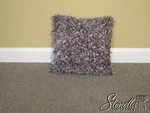 LF43306E: Mina Victory By Nourison TR210 Boa Shag W.lurex Pewter Pillow New. Fixed Price $36.00.