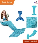 Mermaid Tail Blanket, Kids Crochet Sleeping Bag Gift .... Fixed Price $28.47.