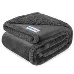 Petami Waterproof Dog Blanket For X-large 80 60 Inches, Gray/gray Sherpa. Fixed Price $54.21.