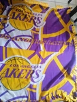 X 4.5FT Los Angeles Lakers Nba Fleece Tie No Sew Blanket Throw Fan Handmade. Fixed Price $16.00.