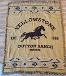 Northwest Woven Jacquard Throw Blanket, 46" X 60", Yellowstone - Dutton Ranch. Fixed Price $24.00.