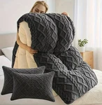 Nwt Grey Thick Bed Queen Size Comforter Set With Pillow Covers(read Description). Fixed Price $35.99.