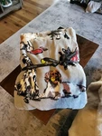 New Nwt Vera Bradley Throw Blanket Grey Gray Fleece Dog Show 50" X 80". Fixed Price $59.99.