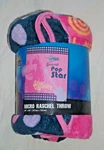 New Disney Hannah Montana Miley Cyrus Pink Polka Dots Plush Blanket Throw. Fixed Price $24.98.