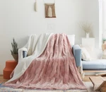 Tache Fluffy Blush Super Soft Warm Faux Fur Dusty Rose Pink Throw Bed Blanket. Fixed Price $24.99.