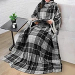 Pavilia Blanket With Sleeves For Women Fleece, Plaid Charcoal. Fixed Price $28.88.