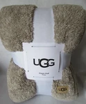 Ugg Classic Fluff Throw Blanket Reversible Fawn Brown Super Soft 50" X 70" New. Fixed Price $65.00.