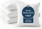 4 Pack 18X18 White Throw Pillow Inserts For Decorative Covers, Couch. Fixed Price $33.73.