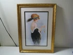 Gallery Graphics Print - Victorian Woman W/ Fur Throw Framed. Fixed Price $74.99.