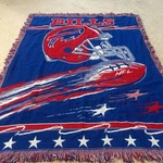 Vintage Tapestry Buffalo Bills Throw Blanket The Northwest Company Nfl 44X59IN. Fixed Price $67.49.