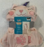 Pink Unicorn Cat Hooded Throw 40 X 50 In. By Dream Street Brand New, Soft!. Fixed Price $15.00.