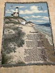 Pure Country Weavers Footprints Blanket Tapestry Throw 72X54 New Made Usa. Fixed Price $51.99.