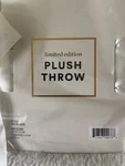 Ulta Plush Throw BLANKET-50" X 60" Cream New In Bag Great For Christmas. Fixed Price $10.00.
