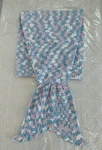Handmade Multi Colored Crocheted Mermaid Tail Blanket! 65". Fixed Price $40.00.