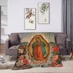 Our Lady Guadalupe Fleece Throw Blanket, Ultra-soft Cozy Micro Fle.... Fixed Price $35.77.