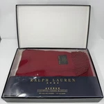 Ralph Lauren Home Avenue Cashmere/wool Throw Blanket Red 50X60 New In Box. Fixed Price $279.95.