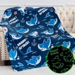 Jekeno Kids Shark Glow The Dark Blanket Ocean Anchor Throw Blue 50 X 60 Inch. Fixed Price $10.07.