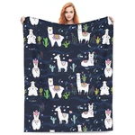 Cute Llama Soft Warm Throw Blanket Lightweight Flannel Fleece Bed Gif.... Fixed Price $40.81.