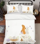 3D Rabbit Easter Egg Kids White Quilt Cover Set Duvet Bedding Pillowcases. Fixed Price $89.99.
