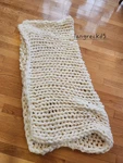 Casaluna Chunky Hand Knit Ivory Decorative Bed Throw. Fixed Price $24.00.