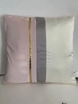 New 18X18 Throw Pillow Polyester Pink Gold Gray White Art Deco Complete Ready!. Fixed Price $18.71.