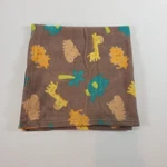 Summer Baby Blanket Brown Fleece Elephant Giraffe Lion. Fixed Price $23.99.