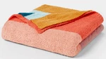 Threshold Cozy Chenille Bed Throw Blanket Queen 92" X 90" Colorblock Stripes Nwt. Fixed Price $119.99.