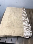 Woolrich Blanket Vntg Lightweight Satin Trim 68X84 Tan Twin Size. Fixed Price $45.00.