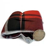 New Aspen 50X60" Double Sided Sherpa Plush Throw Blanket Red/black Plaid Holiday. Fixed Price $17.88.