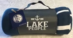 People Lake 50" X 60" Blue Sweatshirt Blanket W/travel Sleeve 67291. Fixed Price $24.99.