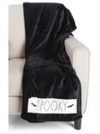 Rae Dunn Halloween Spooky Bat Black Throw Blanket Embroidered Patch Farmhouse. Fixed Price $31.44.