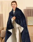 Electric Full Size Heated Blanket With Timer & 6 Levels, Navy Blue. Fixed Price $70.87.