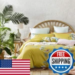 Eikei Exotic Modern Floral Print Bedding Birds Flowers Dusty Grey Design 100. Fixed Price $159.78.