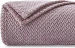 Super Soft Throw Blanket Light Purple Premium Silky Flannel Fleece Leaves Patter. Fixed Price $14.57.