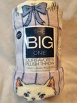 The Big One Moody-cats Rare Print Purple Plush Fleece Throw Blanket 5X6 Ft. Fixed Price $32.49.