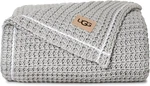 Ugg Luna Knit Blanket Throw, Cotton, 50 X 70, Stone Grey, Cozy Lightweight Waffl. Fixed Price $79.99.