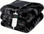 Electric Heated Blanket 50''X60''SIZE Faux Fur Heating Throw, Black. Fixed Price $39.54.